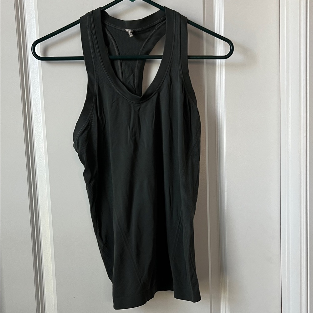 Athleta Charcoal Racerback Tank Top